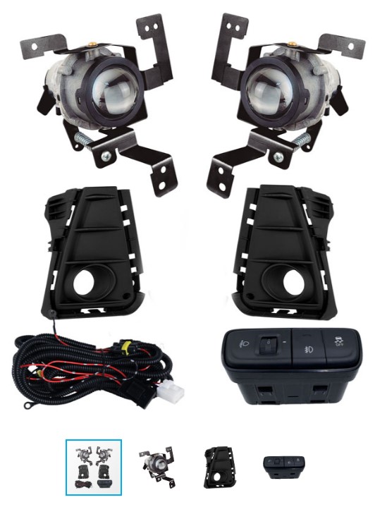 Kit Farol Milha Hb20 Hatch Sedan Plus 2024 Botão Original