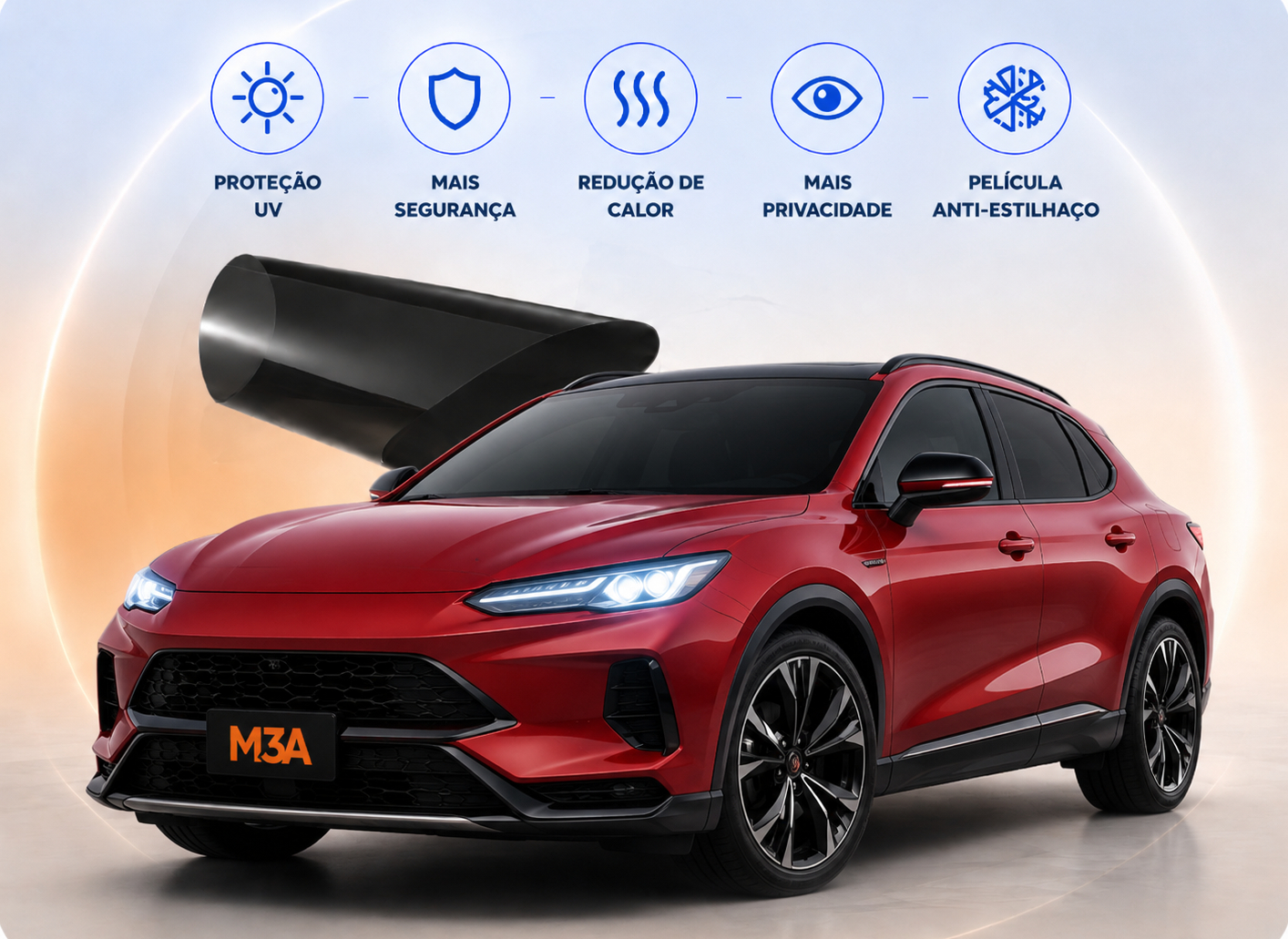 modelo-03 Kit Película Nano Cerâmica - Insulfilm Automotiva - Imagem 1
